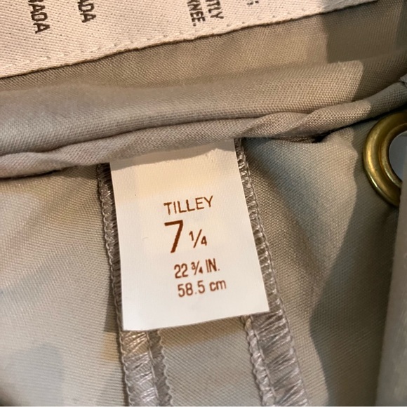 Tilley LT3 Water Repellent Snap Up Hat Tan Brown Size 7 1/4 - Picture 12 of 15